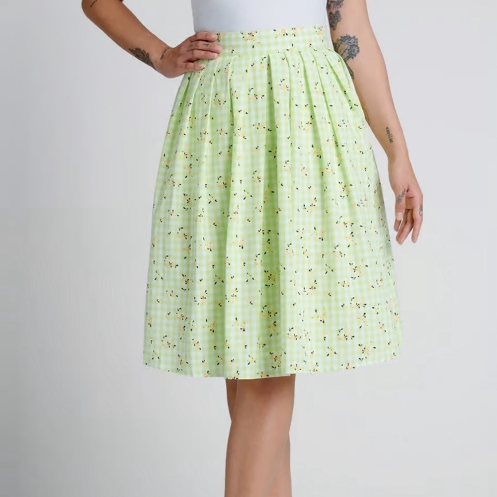 ModCloth Imagine the Possibilities A-Line Floral Cottagecore 70s Skirt Size 16 - Picture 2 of 11